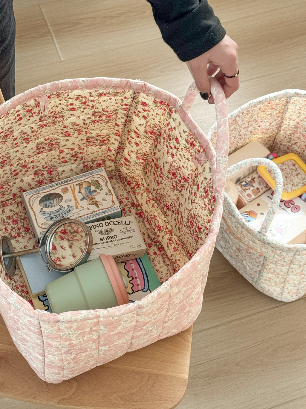 Floral Laundry Basket
