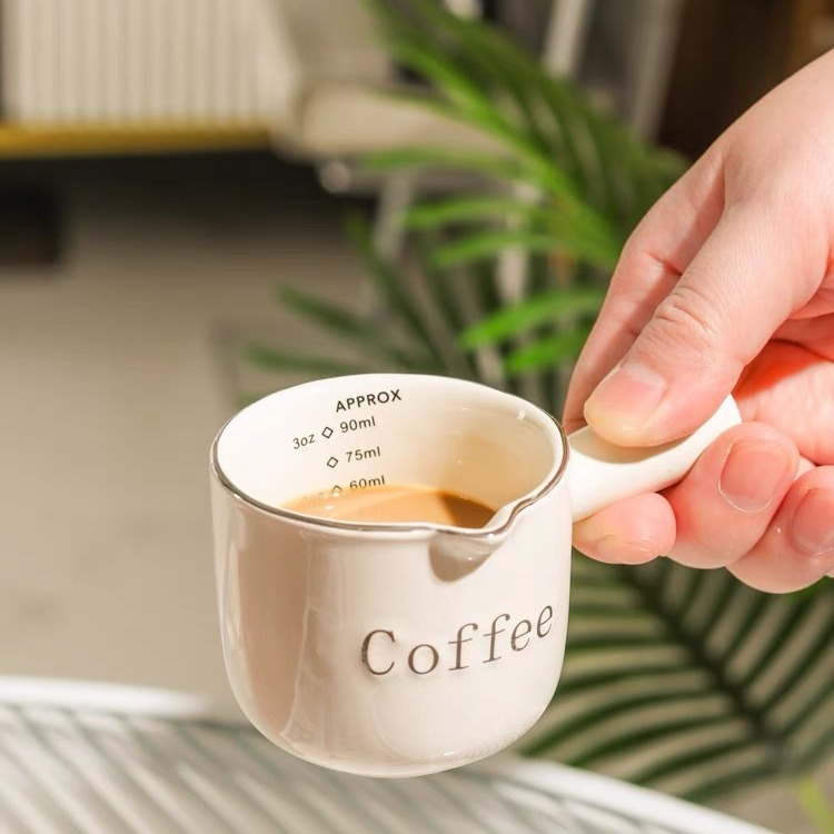 High-value mini coffee milk pitcher with measuring scale