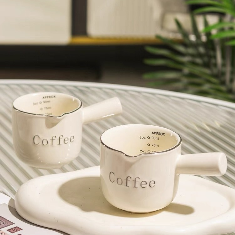 High-value mini coffee milk pitcher with measuring scale