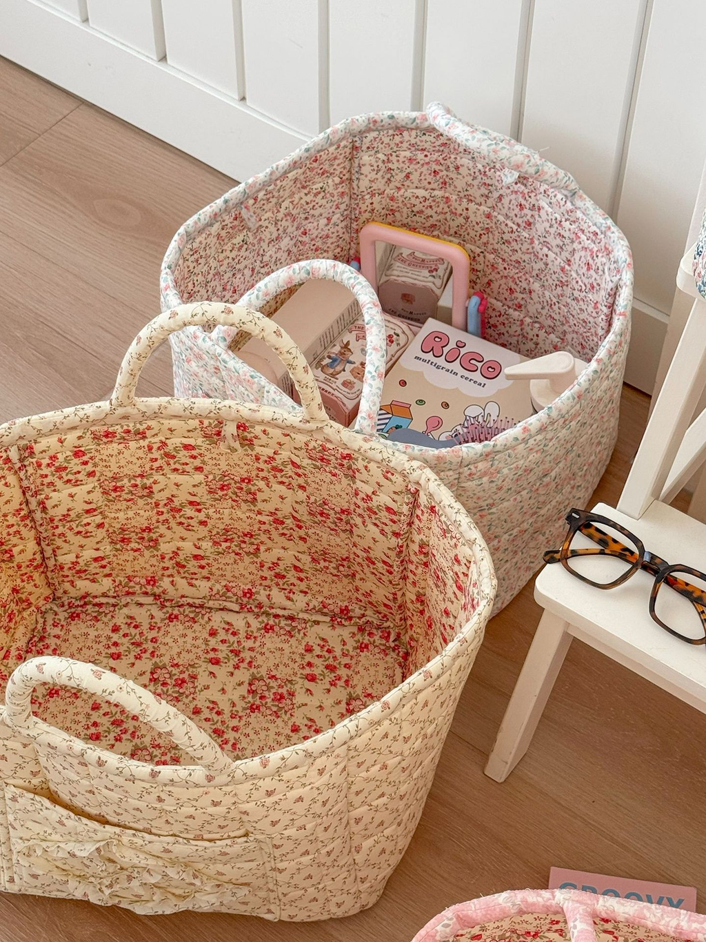 Floral Laundry Basket