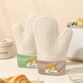 Thickened, non-slip silicone heat-insulating gloves