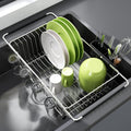 Retractable stainless steel drain rack