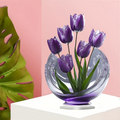 Purple tulip acrylic desktop decoration