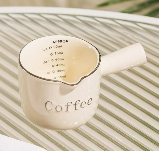 High-value mini coffee milk pitcher with measuring scale