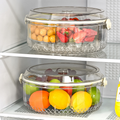 Five-compartment fruit preservation plate with handle