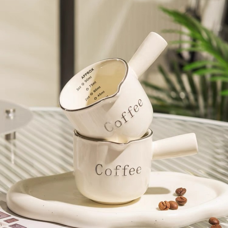 High-value mini coffee milk pitcher with measuring scale