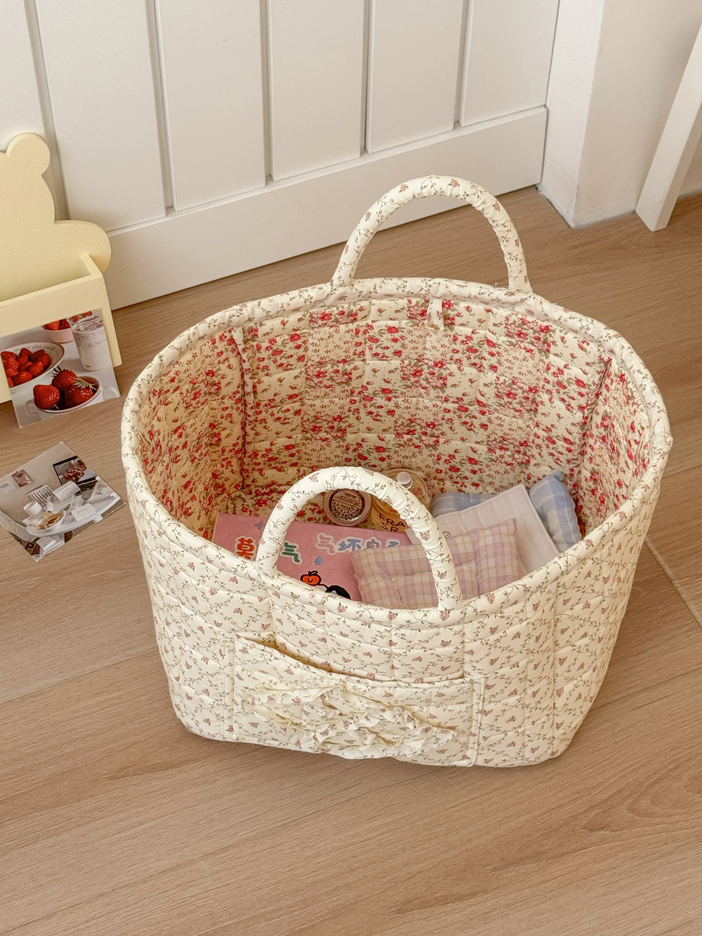 Floral Laundry Basket