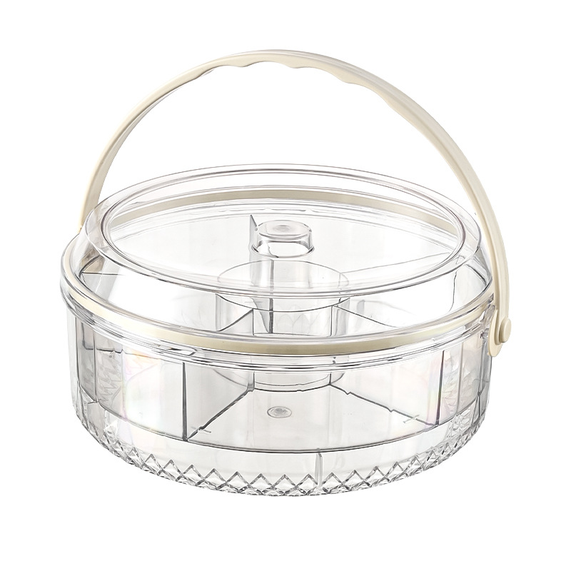 Five-compartment fruit preservation plate with handle