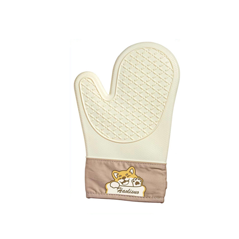 Thickened, non-slip silicone heat-insulating gloves